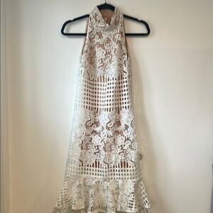 Elegant White Lace Dress by Julian Chang
